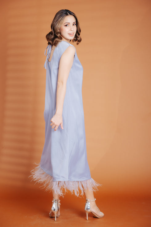 Alhambra x GS: The Pierre Dress with Ostrich Feathers